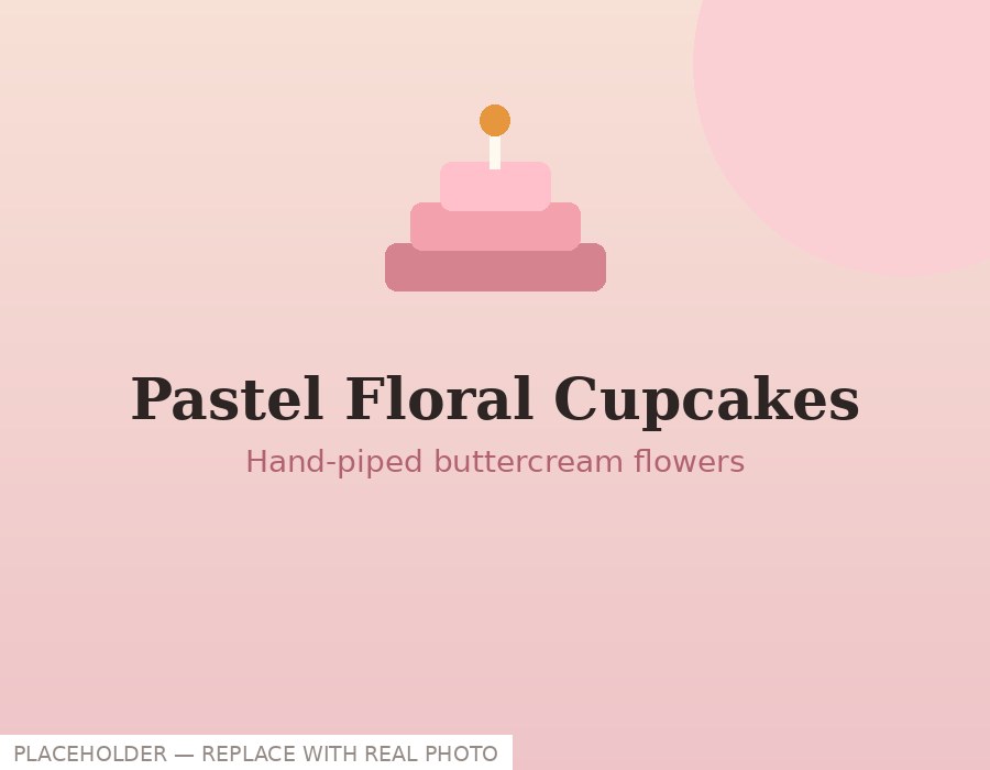Pastel floral cupcakes