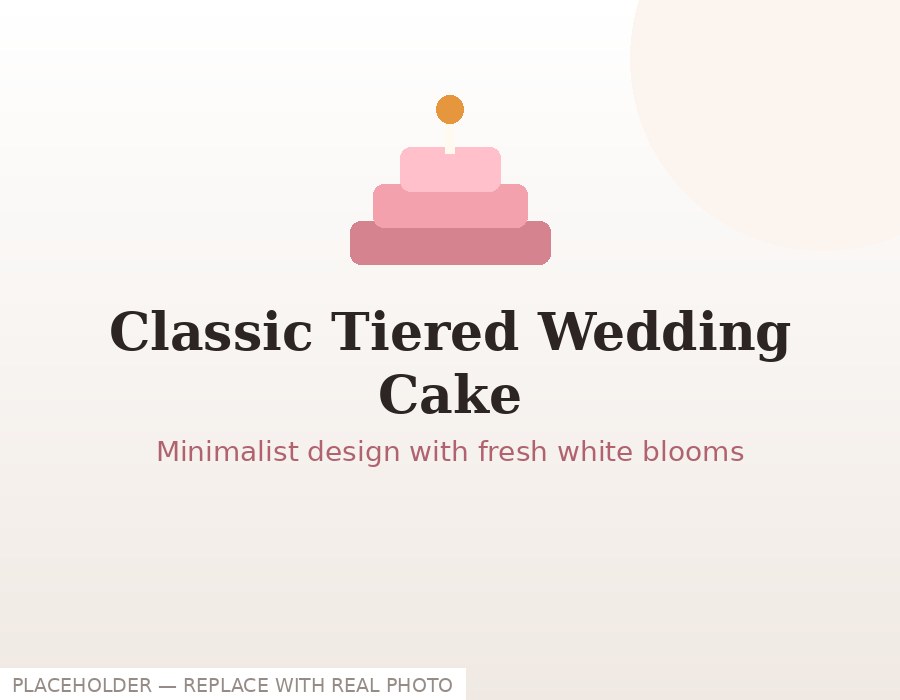 Classic tiered wedding cake