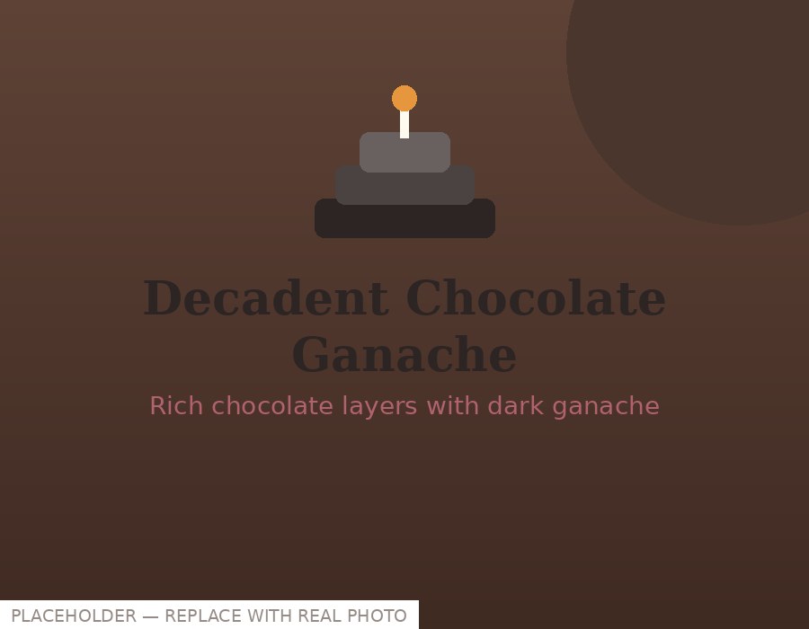 Decadent chocolate ganache cake