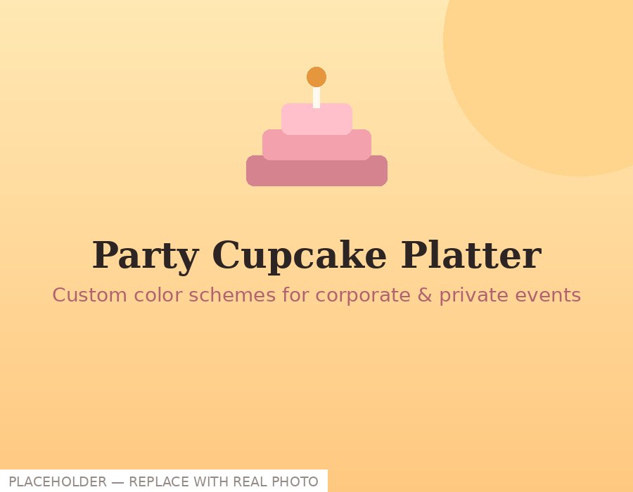 Assorted specialty cupcake platter