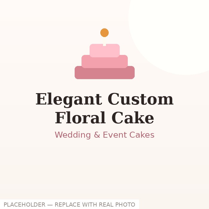 Elegant custom floral cake by Mona's Cakery